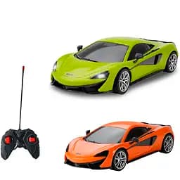 Машинка на радіокеруванні McLaren 570S на батарейках, масштаб 1:24, оливкова/помаранчева