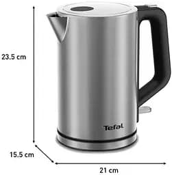 Електрочайник Tefal Bronx Electric 1.7 л нержавіюча сталь сірий kuh0015364 - мініатюра 3