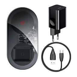 Бездротовий зарядний пристрій Baseus Simple Turbo Edition 2 in 1 (Phone + Watch) 24W TZWXJK-B01 Black - мініатюра 5