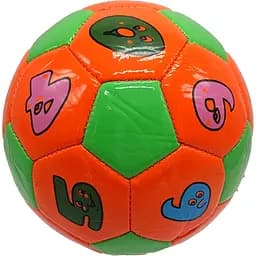 Мяч футбольный детский Bambi Цифры размер №2 14 см разноцветный (2029M(Orange-Green))