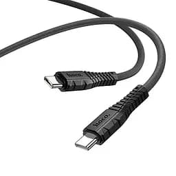 Кабель силіконовий Hoco X67 Type-C to Type-C Nano silicone charging cable 1.2 м 60 W 5A чорний