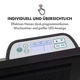 Конвекційний обігрівач Klarstein Hot Spot Slimcurve Double Wave 2-в-1 чорний (10035062)  - мініатюра 3