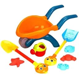Дитячий пісочний набір YF 3696 з тачкою та аксесуарами для ігор у пісочниці та на пляжі