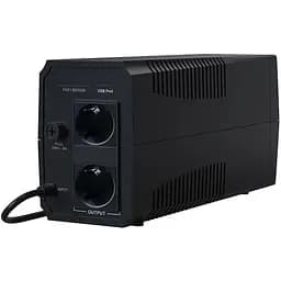 ДБЖ Marsriva MR-UF600, 600ВА/360Вт, Line-Interactive, LED version, 2хSchuko, 1x12V/7Ah - мініатюра 3