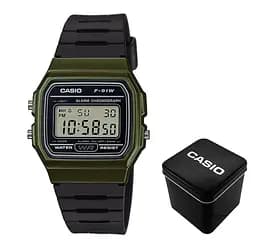Чоловічий годинник Casio F-91WM-3A Темно-Зелений ( AT1141-0127 )