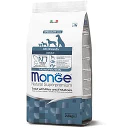 Сухий корм MONGE DOG Monoprotein Adult для дорослих собак усіх порід з фореллю 15 кг