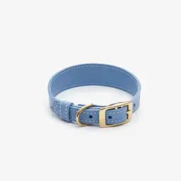 Шкіряний нашийник для собак "Almond" XS ніжно-блакитний (обхват шиї 25-30см) - мініатюра 3