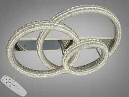 Світлодіодна люстра 2 кільця золота 180 Вт з пультом