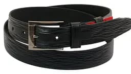 Ремінь Skipper 1034-33 під брюки натуральна шкіра 3,3 см Чорний