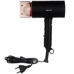 Фен для сушки укладки волос Gemei GM-1759 маленький дорожный мини компактный