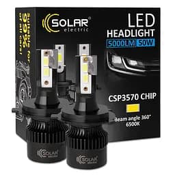 Автолампа Solar LED H4 12/24V 50W 5000Lm 6500K CSP3570 2шт(8504S2)