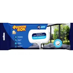 Салфетки хозяйственные влажные Фрекен Бок для стекол и зеркал 36 шт