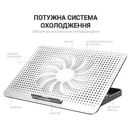 Охолоджувальна підставка для ноутбука OfficePro Silver (CP500S) - мініатюра 11
