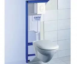 Інсталяція для унітаза Grohe Rapid SL 38722001 + овальна кнопка Skate Air біла 30412 - мініатюра 4