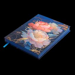 Щоденник недатований Buromax Peony поліграфічний A5 336 сторінок темно-синій (BM.20170-03) - мініатюра 4