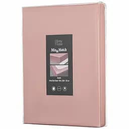 Простирадло на резинці Ardesto Mix&Match Premium, 180x200+30см, 100% бавовна, сатин, рожевий світлий (ART1820FSU)