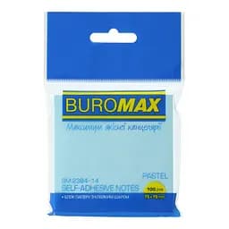 Блок для приміток Pastel, 75x75 мм, 100 аркушів, блакитний, 3 шт. в упаковці