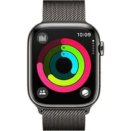 Смарт-годинник Apple Watch Series 9 GPS + Cellular 45mm Graphite Stainless Steel with Graphite Milanese Loop (MRMX3) [92677] - мініатюра 4