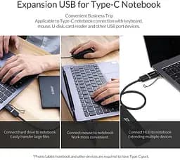 Адаптер для підключення пристроїв Orico Type-C - USB 3.0 Black (CBT-UT01-BK-BP) - мініатюра 8