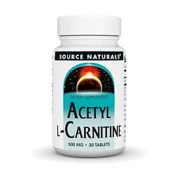 Ацетил L-карнітин Source Naturals Acetyl L-Carnitine 500 mg, 30 таблеток