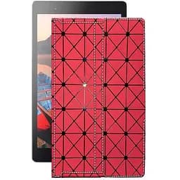 Чохол StatusCASE з екошкіри для планшету Lenovo Tab 3 Plus TB-8703X Червоний ромб