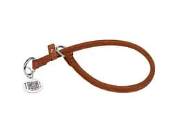 Ошейник для животных WAUDOG Soft с QR паспортом, круглый, Ш 8 мм Д 40 см коричневый (75156)