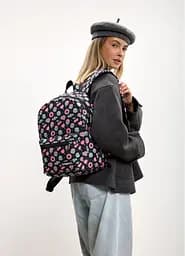 Жіночий рюкзак Sambag Talary чорний принт "Cake" 35 х 25 х 12 см (35312736)