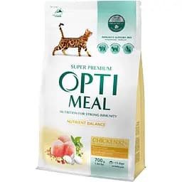 Сухой корм Optimeal для взрослых кошек с курицей 1.5 кг