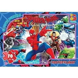 Пазли дитячі Людина-павук G-Toys SM904, 70 елементів
