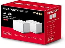 MESH-система Mercusys mesh Halo H70X AX1800 2pcs White 802.11ax (Halo H70X(2-pack)) - мініатюра 3