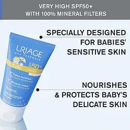 Уцінка. Сонцезахисний крем для обличчя Uriage Веве SPF50+ 1-й мінеральний 50 мл  - мініатюра 6