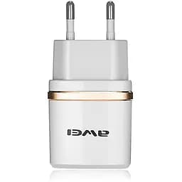Зарядний пристрій AWEI C-930 Travel charger 2USB 2.1A White/Silver - мініатюра 2