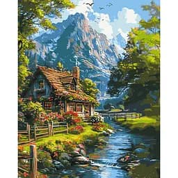 Картина за номерами "Тихе гірське життя" Origami LW3438, 40х50 см