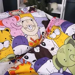 Підковдра MirSon 17-0674 Rainbow Zoo бязь 110х140 см (2200010257373) - мініатюра 2
