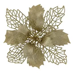 Ялинкова іграшка MIS LT Квітка Різдвяник великий 23х23х5 см золотий