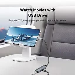 Адаптер Vention USB-C > USB-A 3.2 Gen 2 + PD 100W 10 Гбіт/с OTG 0.15 м Gray (CCAHB) - мініатюра 6