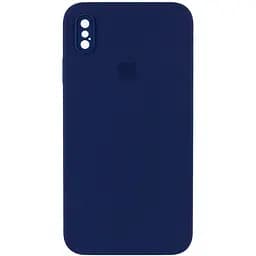 Чохол Epik Silicone Case Square Full Camera Protective AA для Apple iPhone XS Max 6.5 Темно-синій/Midnight blue