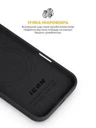 Силиконовый чехол с MagSafe для Apple iPhone 17 Air, ICON2 MagCase, черный, противоударный, панель с мягкой подкладкой, защита всего корпуса, поддержка беспроводной зарядки, совместим с защитными стеклами и пленками, ArmorStandart (ARM86250) - мініатюра 7