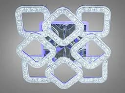 Стельовий світильник LED Diasha S2205/4+4HR, 90W, 3200K-6000K, хром, сучасний стиль, з пультом дистанційного керування - мініатюра 2