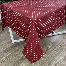 Скатерть Прованс Горох 180х136 см бордо (21951)