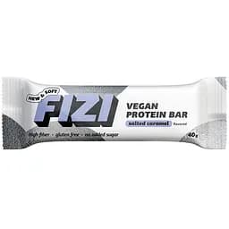 Уцінка. Набір батончик Fizi Protein Salted Caramel протеїновий у шоколаді 40 г х 10 шт. шоу-бокс 