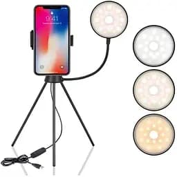 Кольцевая LED лампа Puluz SYA0014601 со штативом для телефона