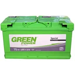 Акумулятор Green Power Standart 75Ah (+/-) (680EN) (278х175х190)