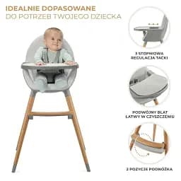Стільчик для годування KinderKraft Fini 2 Grey - мініатюра 4