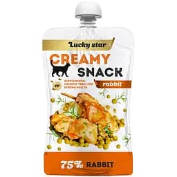 Лакомство для кошек Lucky Star Нежное пюре с кроликом 85 г