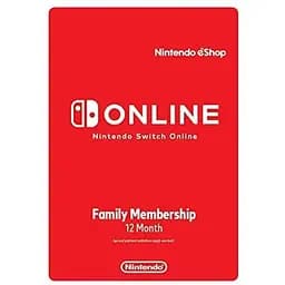 Підписка Nintendo Switch Online Family Membership Сімейна, 12 місяців для регіону Європи (Nintendo eShop)