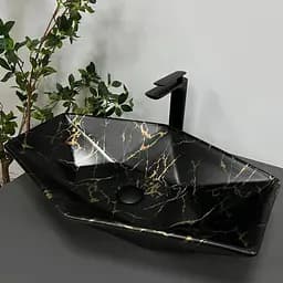 Умивальник VBI Venezia marble black matt накладний VBI-012406, Мармур