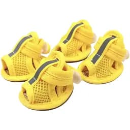 Ботинки Ginger для животных XL Летние босоножки сетка желтая 55х45 мм