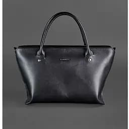 Жіноча шкіряна сумка Midi чорна