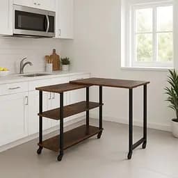 Стіл L-подібний Costway King обертовий в стилі Loft - мініатюра 6